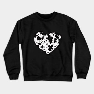 Heart Filled Cow Print Design Crewneck Sweatshirt